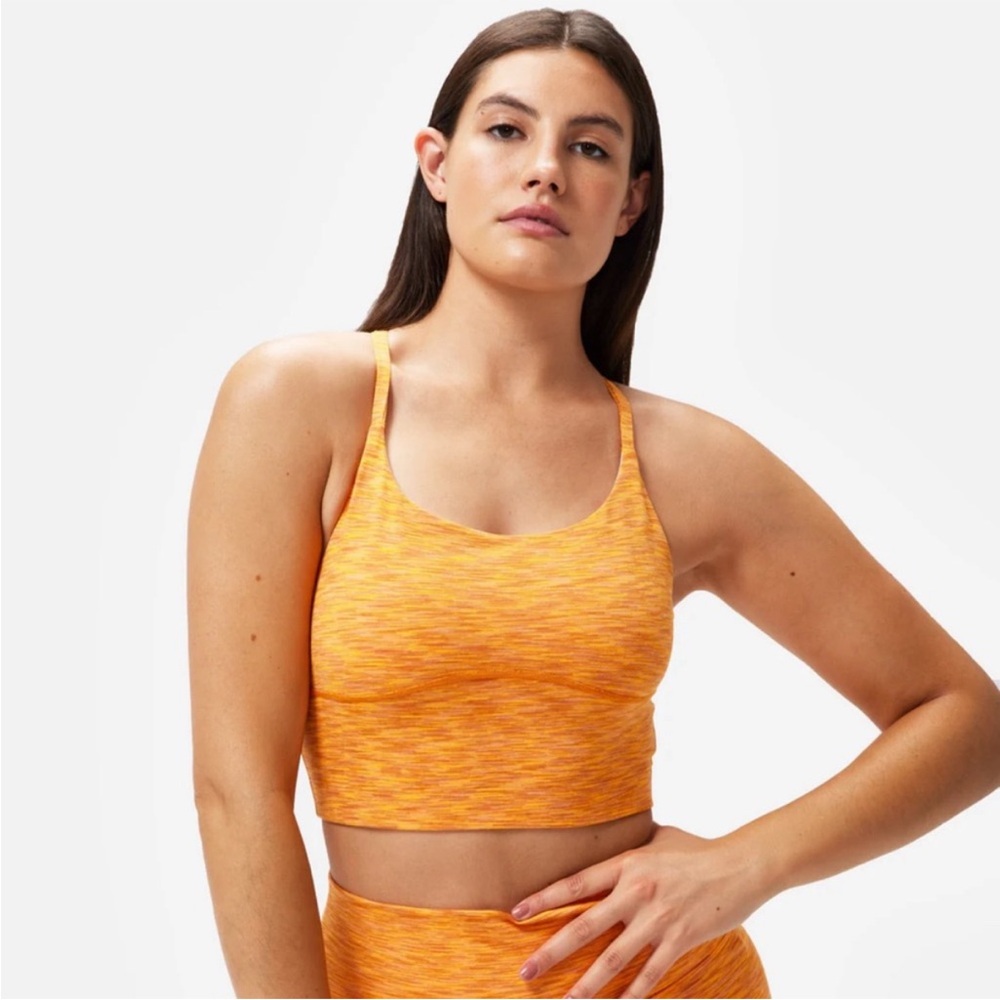 Outdoor Voices Orange Crop Bra Top